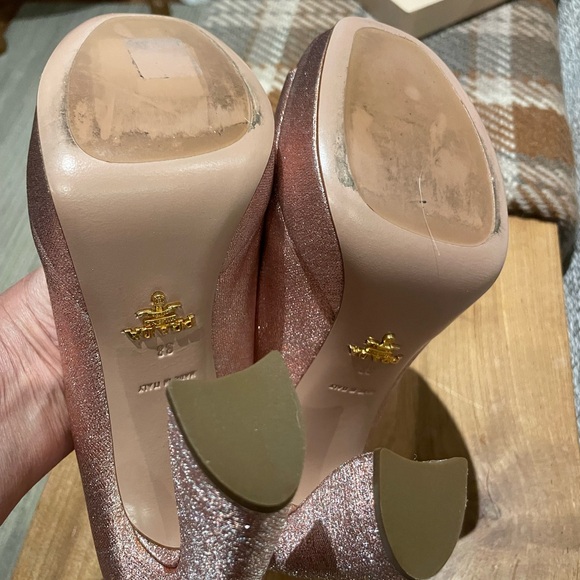 Prada Sz. 38 pink sparkle platform sandals - Picture 10 of 10